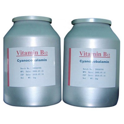 China manufacturer Vitamin B12  Cyanocobalamin , 98-100% . Food grade.